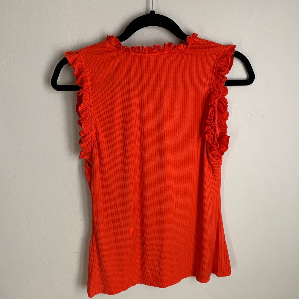 H&M Red Ruffle Neck Tank - Picture 4 of 5